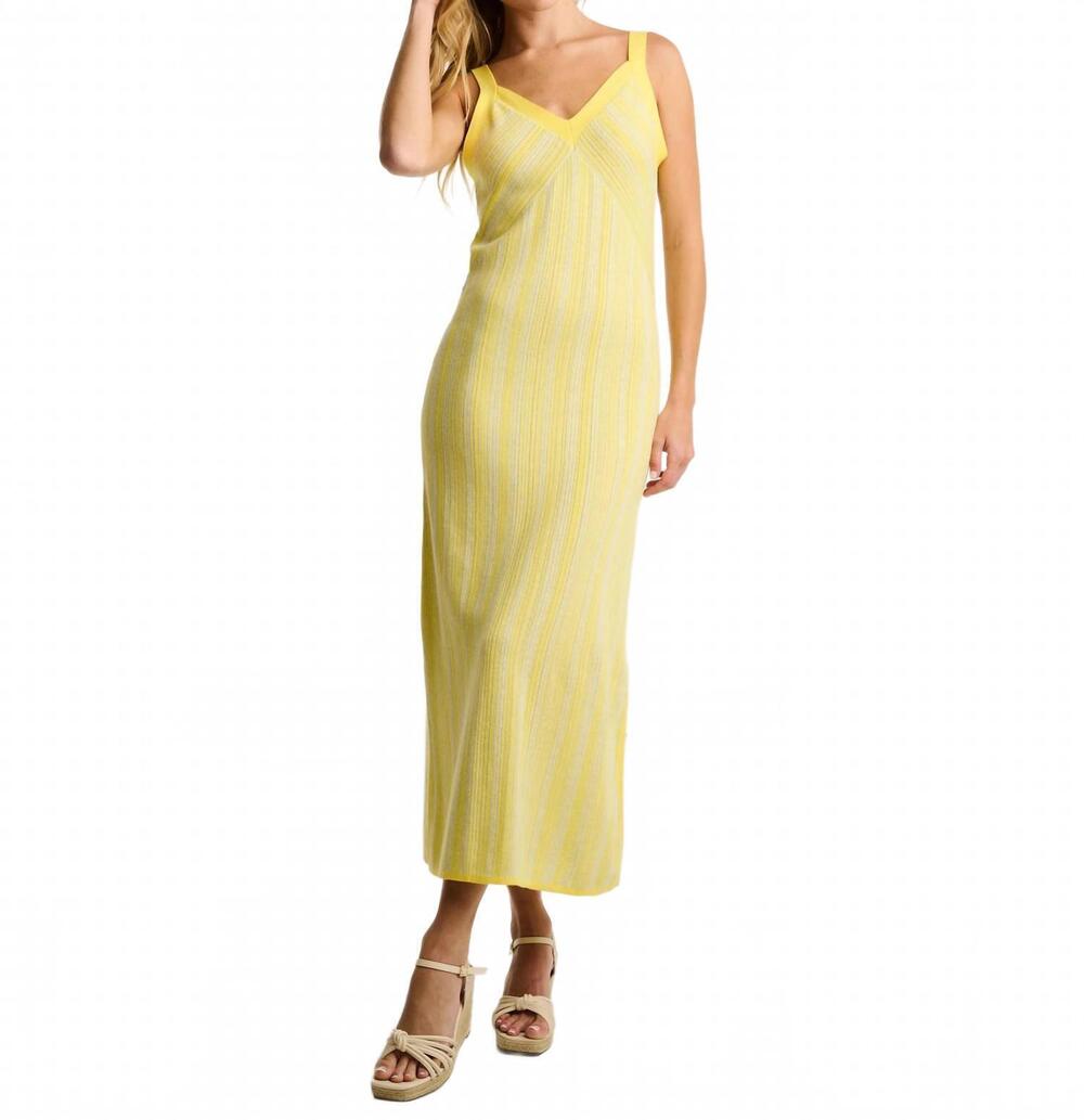 NEW LISA TODD sun kissed midi dress in butter combo